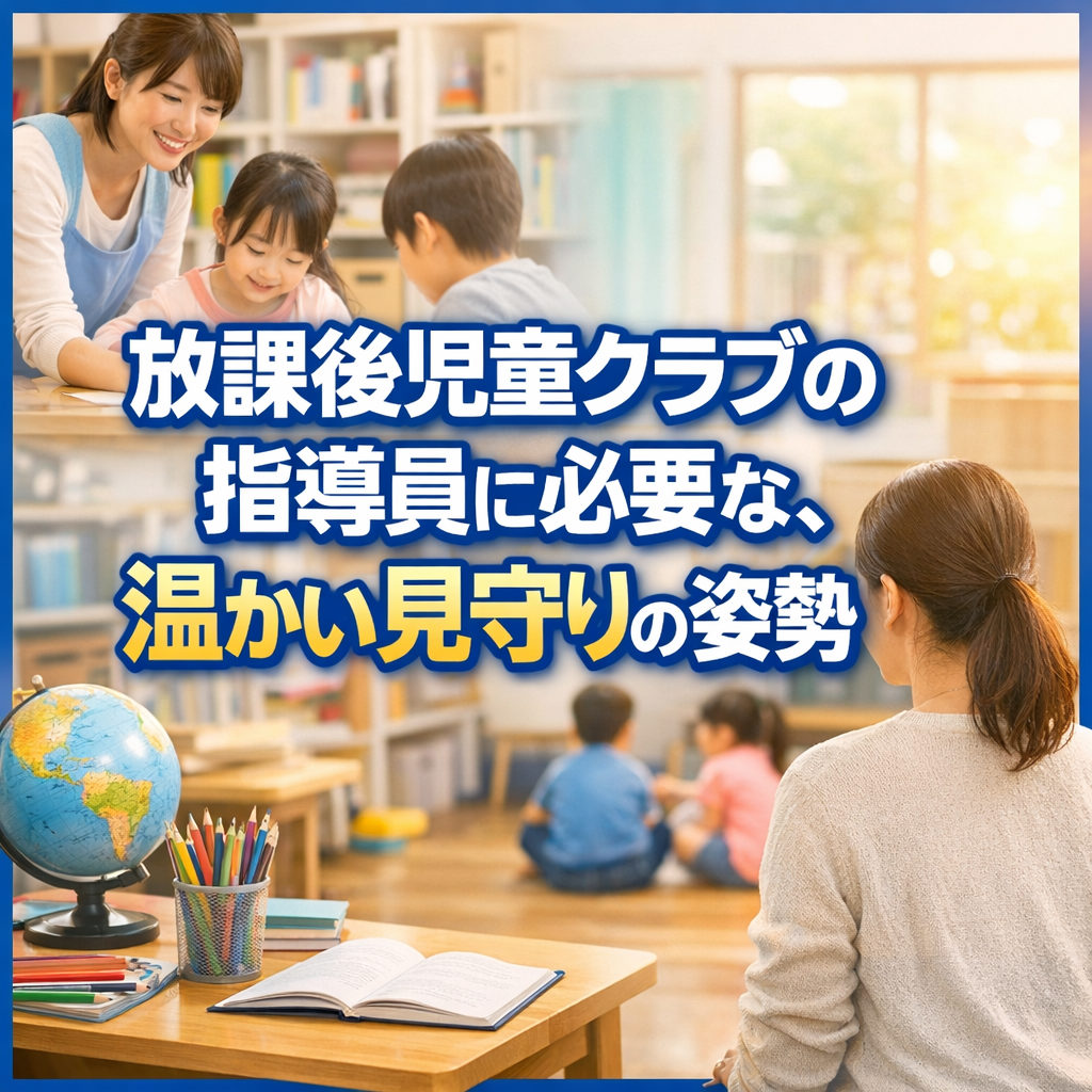 放課後児童クラブの指導員に必要な、温かい見守りの姿勢
