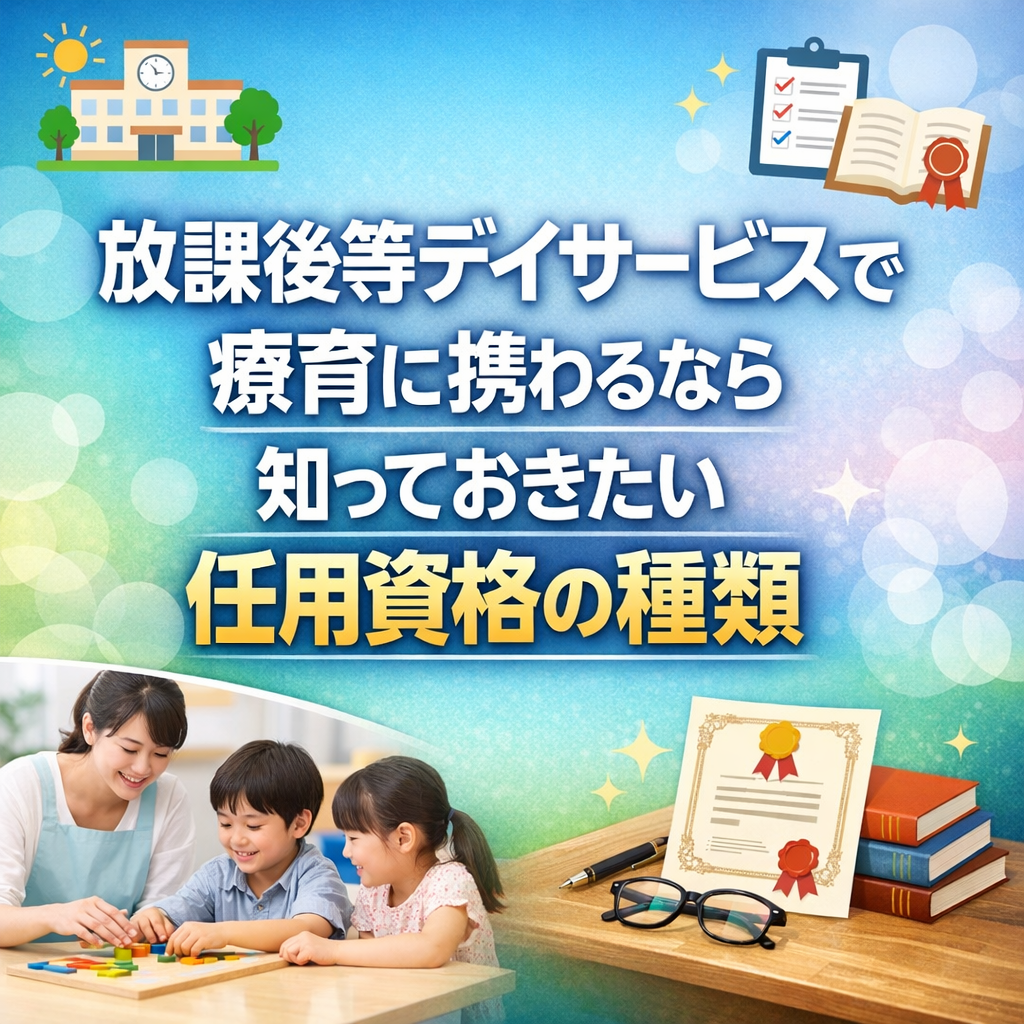 放課後等デイサービスで療育に携わるなら知っておきたい任用資格の種類