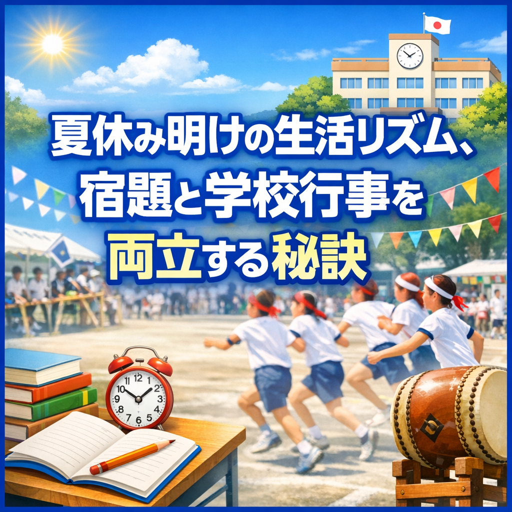 夏休み明けの生活リズム、宿題と学校行事を両立する秘訣